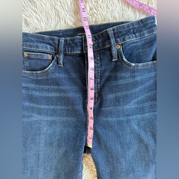 J. Crew Curvy Toothpick Skinny Jeans Cropped Raw Hem Dark Wash Size 29 - Picture 5 of 10